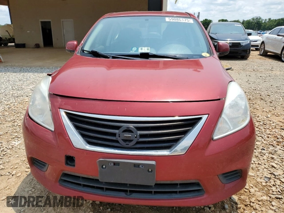 2012 Nissan Versa SL with VIN 3N1CN7AP7CL823893, listed as a Copart auction lot 59086175 with 104,298 mi miles and Salvage title. Bid and sale history available at DreamBid. Image 5.