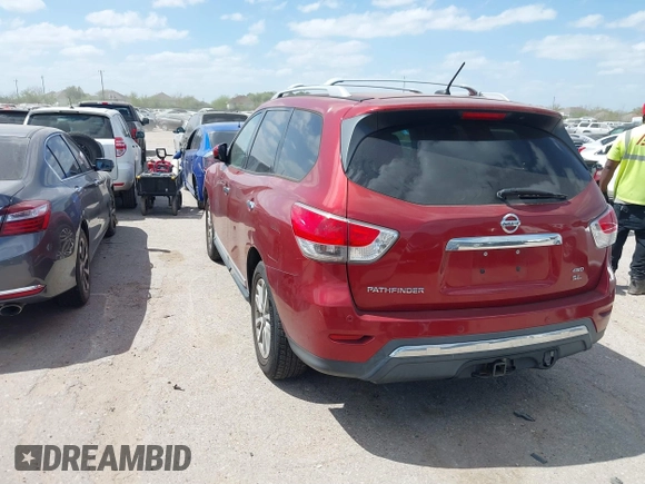 2013 Nissan Pathfinder SV with VIN 5N1AR2MM8DC617164, listed as a IAAI auction lot 41819381 with 116,275 mi miles. Bid and sale history available at carsss.com. Image 3.