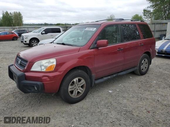 2005 Honda Pilot EX-L with RES with VIN 2HKYF18605H520211, listed as a Copart auction lot 55065745 with 236,365 mi miles and Clean Title. Bid and sale history available at carsss.com. Image 1.