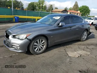2014 Infiniti Q50 Premium with VIN JN1BV7AP3EM691249, listed as a Copart auction lot 59920285 with 168,208 mi miles and Salvage title. Bid and sale history available at DreamBid. Image 1.