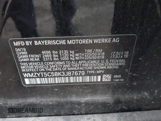 2019 MINI Countryman Cooper S with VIN WMZYT5C58K3J87679, listed as a IAAI auction lot 41711500 with 74,433 mi miles. Bid and sale history available at carsss.com. Image 9.