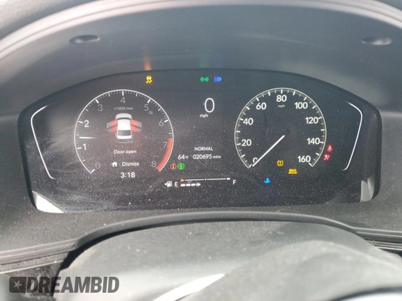 2024 Honda Civic Sport with VIN 2HGFE2F50RH545572, listed as a Copart auction lot 48824665 with 20,695 mi miles and Salvage Title. Bid and sale history available at DreamBid. Image 9.