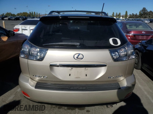 2004 Lexus RX 330 with VIN JTJGA31U140021196, listed as a Copart auction lot 71082054 with 165,945 mi miles and Salvage Title. Bid and sale history available at carsss.com. Image 6.