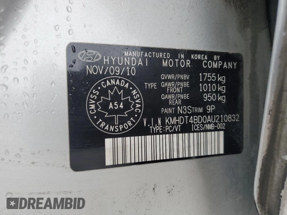 2010 Hyundai Elantra z VIN KMHDT4BD0AU210832, wystawiony jako Copart lot #47825675 z przebiegiem 40 790 mil mil oraz Szkoda całkowita • Salvage title. Historia ofert i sprzedaży dostępna na DreamBid. Obrazek 12.