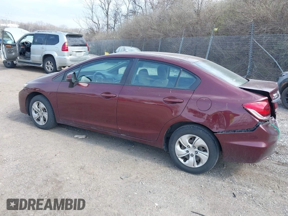 2013 Honda Civic LX with VIN 19XFB2F51DE268944, listed as a IAAI auction lot 41900014 with 168,348 mi miles and . Bid and sale history available at DreamBid. Image 3.