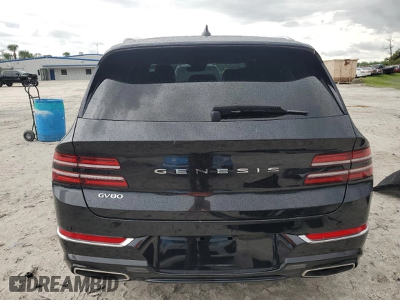 2021 Genesis GV80 with VIN KMUHB4SB7MU046455, listed as a Copart auction lot 62872925 with 52,340 mi miles and Salvage title. Bid and sale history available at DreamBid. Image 6.