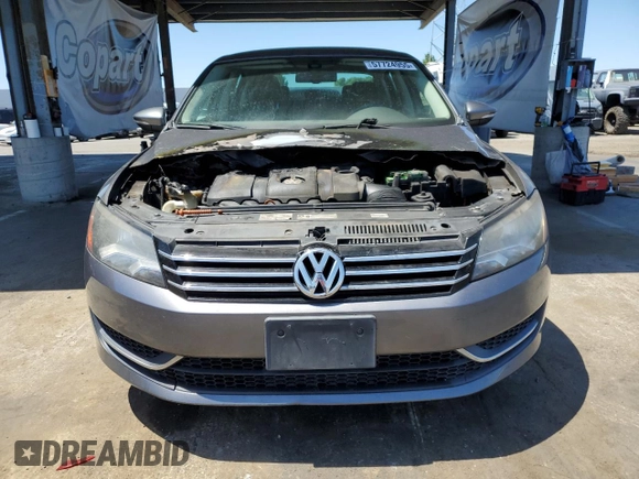 2012 Volkswagen Passat SE with VIN 1VWBP7A39CC019281, listed as a Copart auction lot 57724955 with Not provided miles and Salvage title. Bid and sale history available at DreamBid. Image 5.