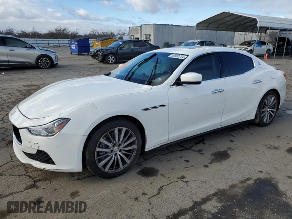 2015 Maserati Ghibli S Q4 with VIN ZAM57RTAXF1150142, listed as a Copart auction lot 39860754 with 56,483 mi miles. Bid and sale history available at carsss.com. Image 1.