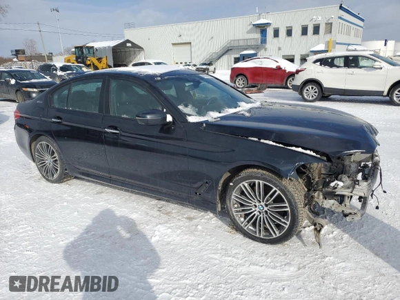 2018 BMW 5 Series 530e xDrive with VIN WBAJB1C58JG623335, listed as a Copart auction lot 44366485 with 156,322 mi miles and Salvage Title. Bid and sale history available at carsss.com. Image 4.