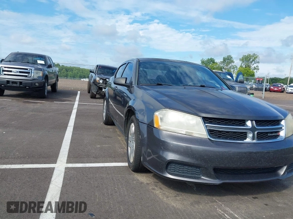 2014 Dodge Avenger SE with VIN 1C3CDZAB3EN219717, listed as a IAAI auction lot 42737543 with 157,362 mi miles and . Bid and sale history available at DreamBid. Image 1.