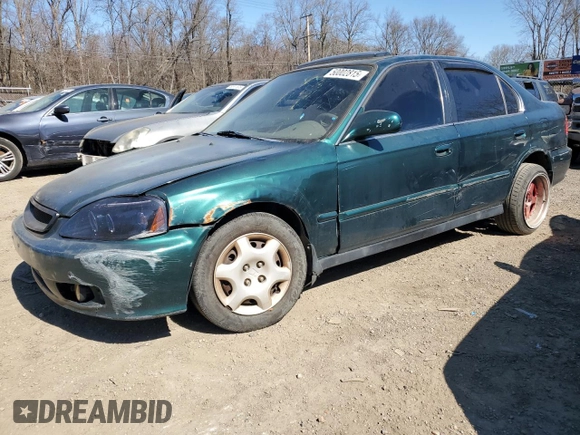2000 Honda Civic EX with VIN JHMEJ8642YS004030, listed as a Copart auction lot 50002815 with 152,564 mi miles and Salvage Title. Bid and sale history available at carsss.com. Image 1.