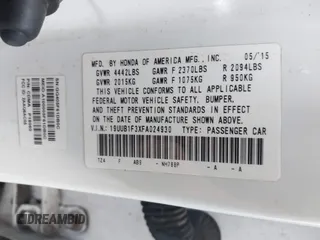 2015 Acura TLX with VIN 19UUB1F3XFA024930, listed as a IAAI auction lot 42105852 with 208,776 mi miles and . Bid and sale history available at DreamBid. Image 9.
