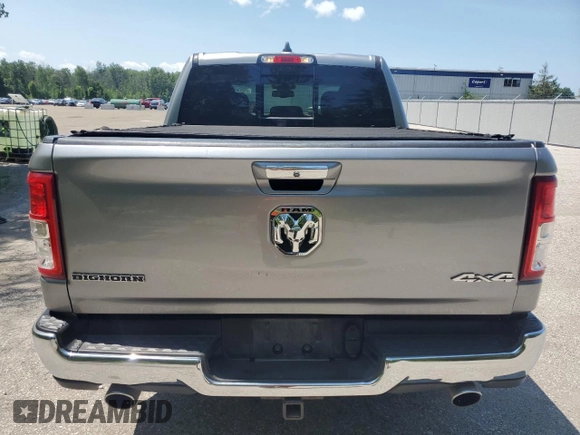 2019 Ram 1500 Big Horn with VIN 1C6SRFFT9KN619082, listed as a Copart auction lot 58554965 with 88,379 mi miles and Clean title. Bid and sale history available at DreamBid. Image 6.
