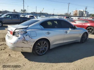 2017 Infiniti Q50 Red Sport 400 with VIN JN1FV7AP8HM850207, listed as a Copart auction lot 54381875 with 67,271 mi miles and Salvage Title. Bid and sale history available at carsss.com. Image 3.