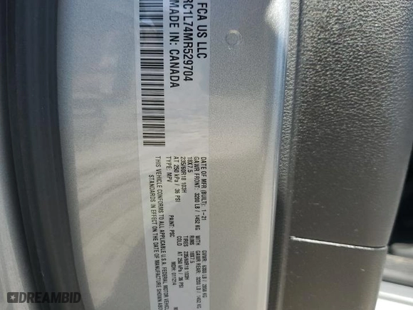 2021 Chrysler Pacifica Hybrid Touring L with VIN 2C4RC1L74MR529704, listed as a Copart auction lot 49604955 with 52,451 mi miles and Non Repairable. Bid and sale history available at carsss.com. Image 15.