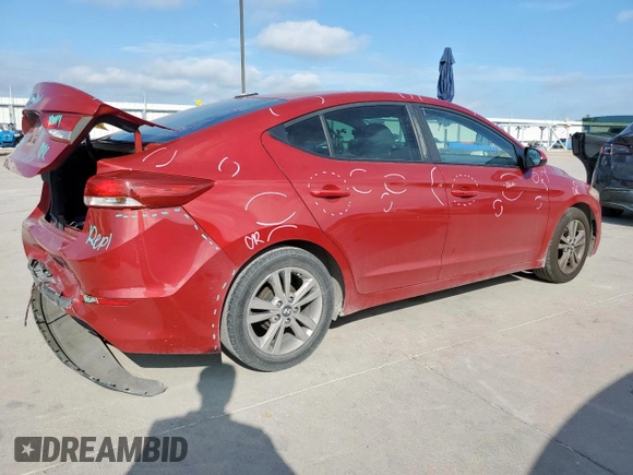 2017 Hyundai Elantra SE with VIN KMHD84LF4HU178396, listed as a Copart auction lot 62370105 with 92,846 mi miles and Salvage title. Bid and sale history available at DreamBid. Image 3.