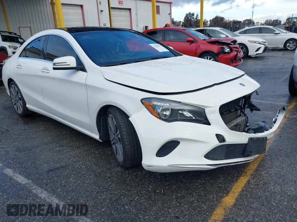 2019 Mercedes-Benz CLA with VIN WDDSJ4EB5KN753560, listed as a IAAI auction lot 41786979 with 56,528 mi miles. Bid and sale history available at carsss.com. Image 1.