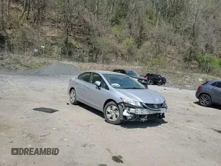 2015 Honda Civic Sedan LX with VIN 19XFB2F50FE285737, listed as a Copart auction lot 54292615 with 160,384 mi miles and Salvage Title. Bid and sale history available at carsss.com. Image 14.