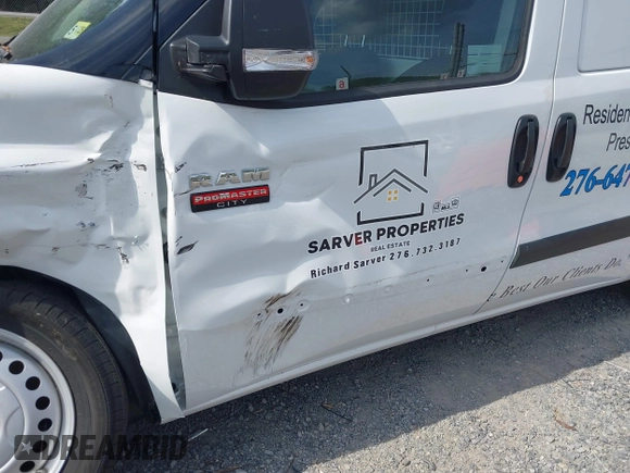 2022 Ram ProMaster City Cargo Tradesman with VIN ZFBHRFABXN6X98994, listed as a IAAI auction lot 42168369 with 9,171 mi miles and . Bid and sale history available at DreamBid. Image 17.