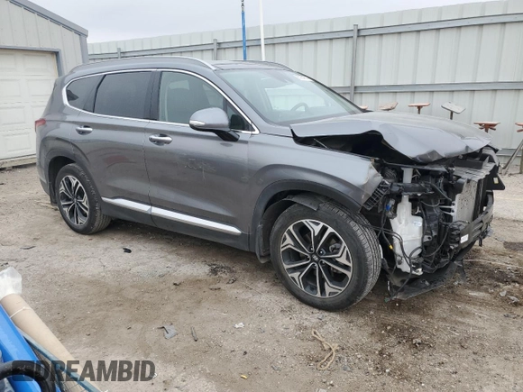 2019 Hyundai Santa Fe Ultimate with VIN 5NMS53AA1KH102042, listed as a Copart auction lot 85954374 with 23,077 mi miles and Salvage Title. Bid and sale history available at carsss.com. Image 4.