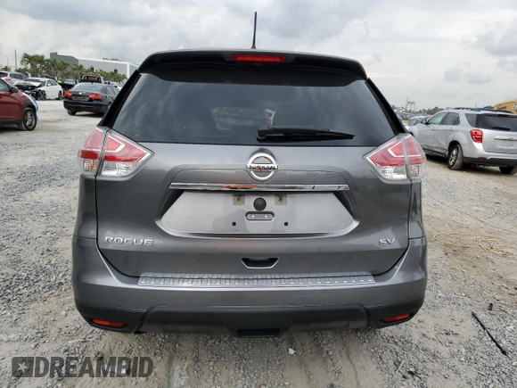 2016 Nissan Rogue SV with VIN KNMAT2MT3GP678156, listed as a Copart auction lot 50532435 with 50,067 mi miles and Salvage Title. Bid and sale history available at DreamBid. Image 6.