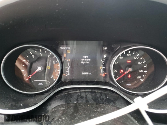 2018 Jeep Compass Limited with VIN 3C4NJDCB4JT433509, listed as a Copart auction lot 42459705 with 55,377 mi miles and Salvage Title. Bid and sale history available at carsss.com. Image 9.