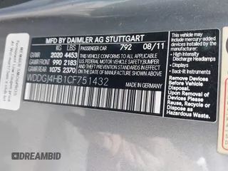 2012 Mercedes-Benz C 250 с VIN WDDGJ4HB1CF751432, выставлен на аукционе IAAI как лот 42202778 с пробегом 102 327 миль миль и . История ставок и продаж доступна на DreamBid. Изображение 9.