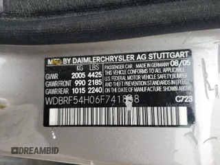 2006 Mercedes-Benz C 280 Luxury with VIN WDBRF54H06F741868, listed as a Copart auction lot 80679604 with 248,120 mi miles and Salvage Title. Bid and sale history available at DreamBid. Image 15.