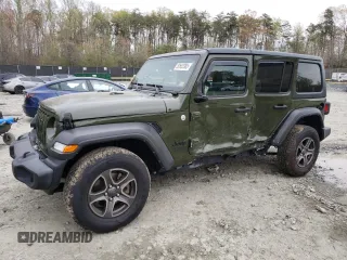 2021 Jeep Wrangler Unlimited Sport S z VIN 1C4HJXDG0MW687032, wystawiony jako Copart lot #52653385 z przebiegiem 45 642 mil mil oraz Szkoda całkowita • Salvage title. Historia ofert i sprzedaży dostępna na DreamBid. Obrazek 1.