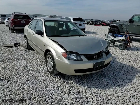 2003 Mazda Protege DX with VIN JM1BJ225131214875, listed as a Copart auction lot 82391834 with 126,680 mi miles and Salvage Title. Bid and sale history available at carsss.com. Image 10.