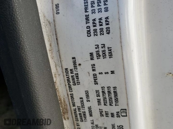 2005 Chevrolet Colorado LS ZQ8 z VIN 1GCCS196758219955, wystawiony jako Copart lot #49790725 z przebiegiem 219 086 mil mil oraz Nie do naprawy • Non repairable. Historia ofert i sprzedaży dostępna na DreamBid. Obrazek 12.