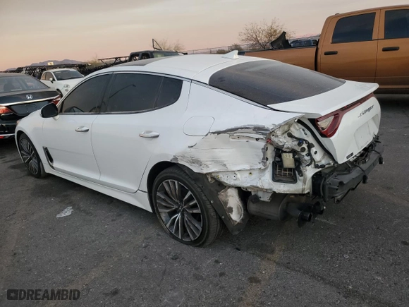 2019 Kia Stinger with VIN KNAE15LA6K6047955, listed as a Copart auction lot 41632195 with 79,464 mi miles and Salvage Title. Bid and sale history available at carsss.com. Image 2.