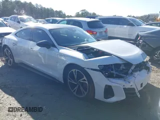 2022 Audi e-tron GT Prestige z VIN WAUEJBFWXN7009696, wystawiony jako IAAI lot #41536783 z przebiegiem Nie podano mil oraz . Historia ofert i sprzedaży dostępna na DreamBid. Obrazek 1.
