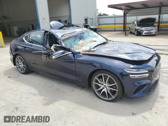 2023 Genesis G70 2.0T with VIN KMTG34TA4PU132474, listed as a Copart auction lot 54640224 with 12,228 mi miles and Non Repairable. Bid and sale history available at DreamBid. Image 4.