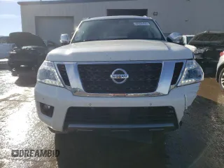 2019 Nissan Armada Platinum with VIN JN8AY2NE9K9758483, listed as a Copart auction lot 42636495 with 43,952 mi miles and Salvage Title. Bid and sale history available at carsss.com. Image 5.