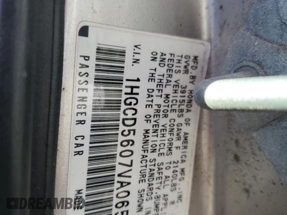 1997 Honda Accord Special Edition with VIN 1HGCD5607VA065954, listed as a Copart auction lot 49723775 with 249,469 mi miles and Salvage Title. Bid and sale history available at carsss.com. Image 13.