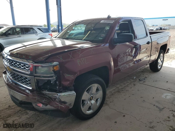 2014 Chevrolet Silverado 1500 LT with VIN 1GCRCREH3EZ203453, listed as a Copart auction lot 50580855 with 172,408 mi miles and Salvage Title. Bid and sale history available at carsss.com. Image 1.