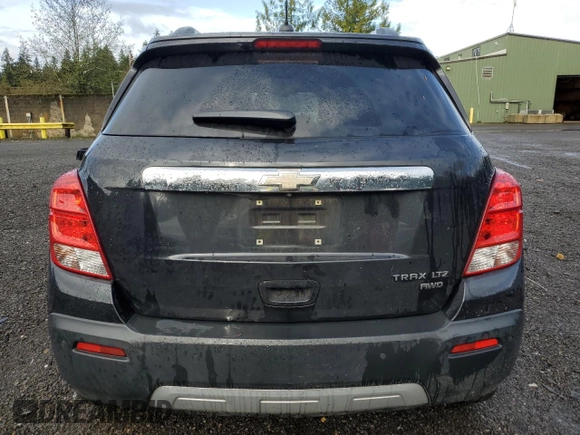 2016 Chevrolet Trax LTZ with VIN KL7CJRSB7GB649707, listed as a Copart auction lot 51951785 with 158,613 mi miles and Salvage Title. Bid and sale history available at carsss.com. Image 6.