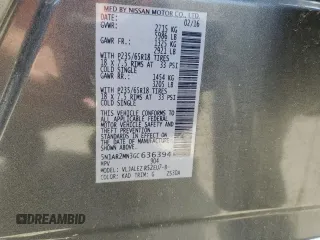2016 Nissan Pathfinder SL with VIN 5N1AR2MN3GC636394, listed as a Copart auction lot 53661025 with 60,542 mi miles and Salvage title. Bid and sale history available at DreamBid. Image 13.