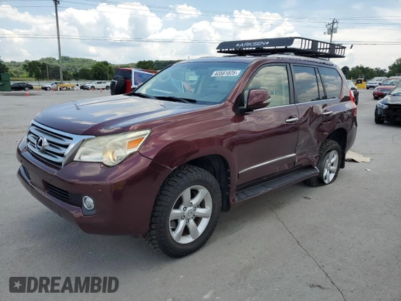 2012 Lexus GX 460 with VIN JTJBM7FX3C5035632, listed as a Copart auction lot 63561825 with 253,516 mi miles and Salvage title. Bid and sale history available at DreamBid. Image 1.