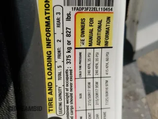 2014 Ford Focus SE with VIN 1FADP3F22EL110454, listed as a Copart auction lot 70076854 with 98,577 mi miles and Salvage Title. Bid and sale history available at carsss.com. Image 12.