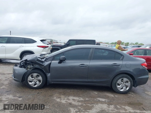 2013 Honda Civic LX with VIN 2HGFB2F53DH594735, listed as a IAAI auction lot 41910115 with Not Provided miles and . Bid and sale history available at DreamBid. Image 14.