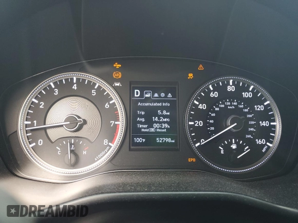 2020 Hyundai Santa Fe SE z VIN 5NMS23AD9LH274422, wystawiony jako Copart lot #61370685 z przebiegiem 52 798 mil mil oraz Nie do naprawy • Non repairable. Historia ofert i sprzedaży dostępna na DreamBid. Obrazek 9.