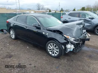 2018 Kia Optima LX with VIN 5XXGT4L31JG240628, listed as a IAAI auction lot 42005706 with 84,418 mi miles and . Bid and sale history available at carsss.com. Image 1.