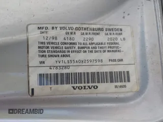 1999 Volvo S70 z VIN YV1LS55A0X2597598, wystawiony jako IAAI lot #42249040 z przebiegiem 280 390 mil mil oraz . Historia ofert i sprzedaży dostępna na DreamBid. Obrazek 9.