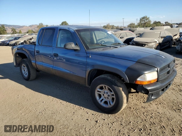 2004 Dodge Dakota Sport with VIN 1D7HL38NX4S789687, listed as a Copart auction lot 77435824 with 157,993 mi miles and Salvage Title. Bid and sale history available at carsss.com. Image 4.