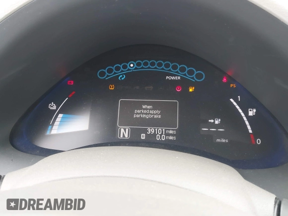 2012 Nissan LEAF SL with VIN JN1AZ0CP0CT024663, listed as a IAAI auction lot 42136940 with 39,101 mi miles. Bid and sale history available at carsss.com. Image 7.