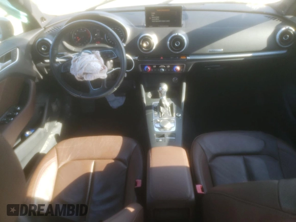 2017 Audi A3 Sedan Premium with VIN WAUB8GFF0H1017955, listed as a Copart auction lot 50989414 with 45,566 mi miles and Salvage Title. Bid and sale history available at carsss.com. Image 8.
