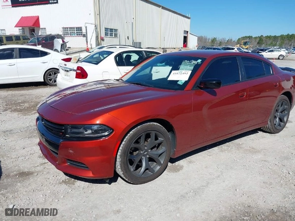 2020 Dodge Charger SXT with VIN 2C3CDXBG6LH249606, listed as a IAAI auction lot 41672492 with 93,580 mi miles. Bid and sale history available at carsss.com. Image 2.
