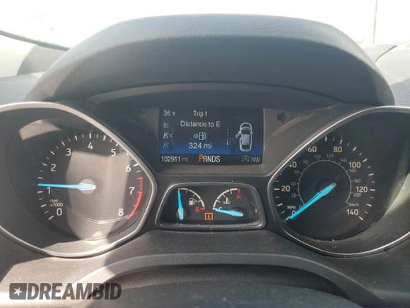 2017 Ford Escape SE with VIN 1FMCU9GD2HUC63427, listed as a Copart auction lot 50571535 with 102,911 mi miles and Salvage Title. Bid and sale history available at carsss.com. Image 9.